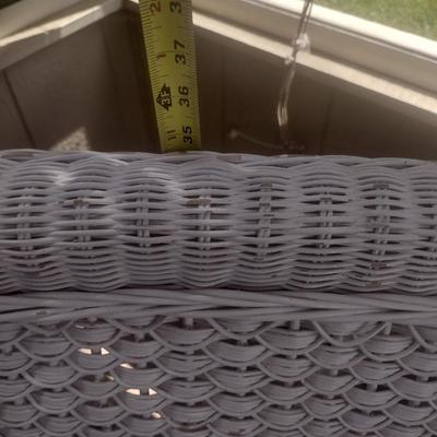 Vintage Real Wicker Loveseat with Cushions