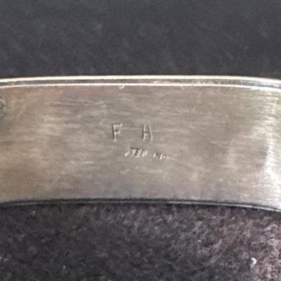 Sterling Silver Navajo Bracelet 925 Natural Pink Mussel Native American Signed FA