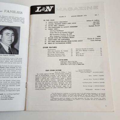 Sale Photo Thumbnail #404: This auction lot is for a copy of the L&N Employee Magazine - February 1974.  The magazine appears to be in good condition for its age.