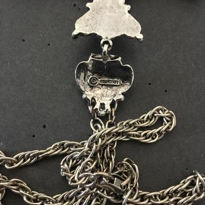 Beautiful, Hollycraft, signed necklace, statement cross, stunning, high end, designer, collectible, Holly craft jewelry