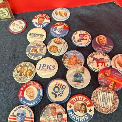 Lot 77 collection of JFK and political buttons