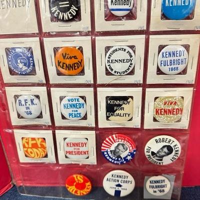 Lot 77 collection of JFK and political buttons