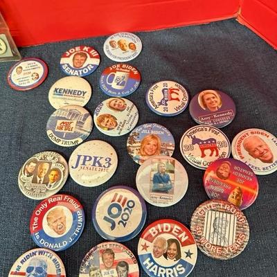 Lot 77 collection of JFK and political buttons