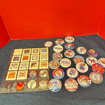 Lot 77 collection of JFK and political buttons