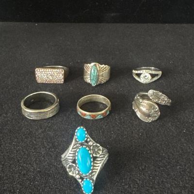 Sterling Silver .925 Ring Lot (7 Rings)