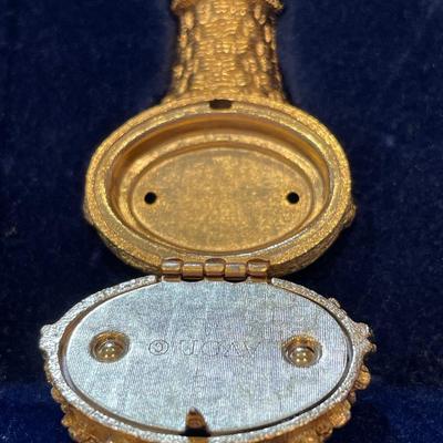 Cubic zirconia necklace, and earrings with Avon brooch