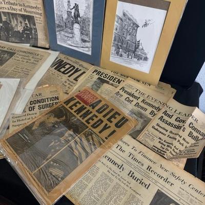 Lot 98 collection of newspapers