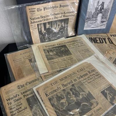 Lot 98 collection of newspapers