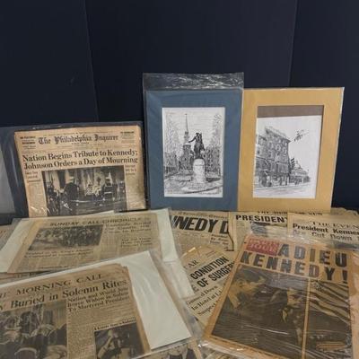 Lot 98 collection of newspapers