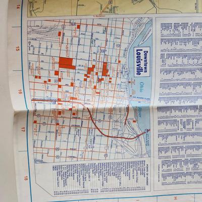 Sale Photo Thumbnail #431: This auction lot is for Two Vintage Maps.  One is a Gulf Oil Map of Louisville with a date of 1969 and an undated regional map from Texaco.  See photos for condition - they have been used.