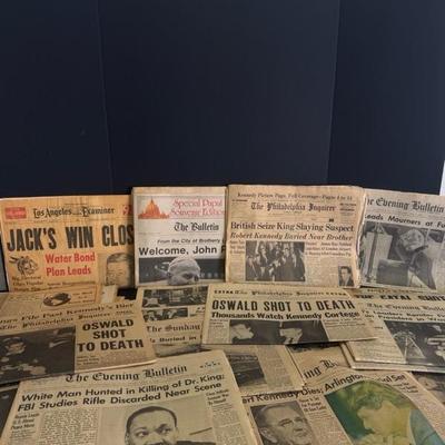 Lot 101 collection of newspapers