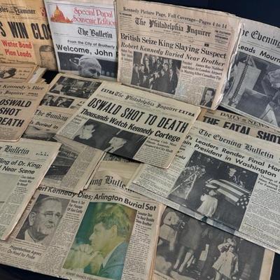 Lot 101 collection of newspapers