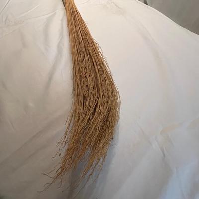 Hand-Crafted Gourd Vase & Straw Broom (D-RG)