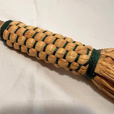 Hand-Crafted Gourd Vase & Straw Broom (D-RG)