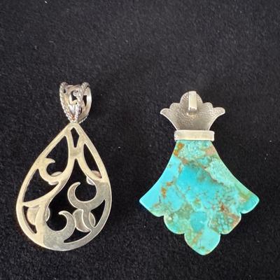 Sterling Silver .925 turquoise Pendants/Charms