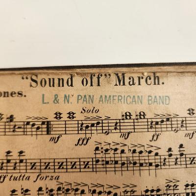 Sale Photo Thumbnail #449: This auction lot is for a very Unusual L&N Railroad Music Booklet.  Music is set for the trombone and the booklet holds all types of marches and music perfect for railroad train functions.  Where you gonna find another.