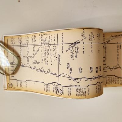 Sale Photo Thumbnail #454: This auction lot is for a L&N Railroad Track Profile Booklet.  This booklet is dated 1942 and shows the profile of the Cincinnati Division.  This is quite the unusual L&N collectible item.