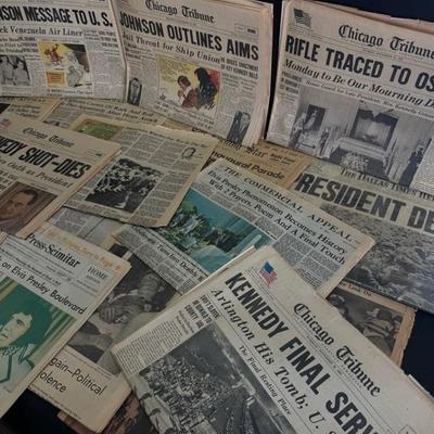 Lot 104 collection of newspaper