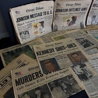 Lot 104 collection of newspaper