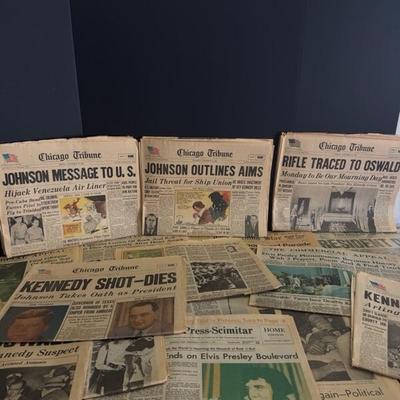Lot 104 collection of newspaper