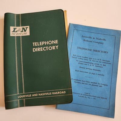 Sale Photo Thumbnail #470: This auction lot is for a pair of Vintage L&N Telephone Directories.  Where you gonna find treasures like these.  Great items for that railroad buff in your life.