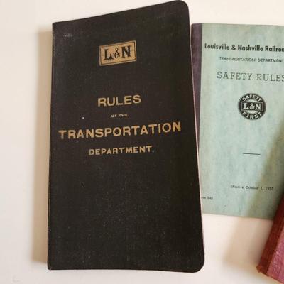 Sale Photo Thumbnail #478: This auction lot is for a Collection of L&N Operating Rule Books.  These three books have the rules of the L&N Transportation Department - nice find for that L&N Railroad Collector.