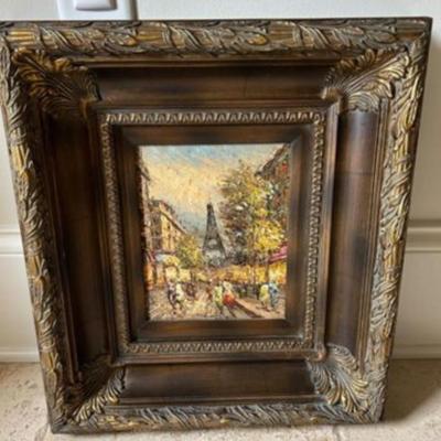 Original oil on Canvas of Eiffel Tower