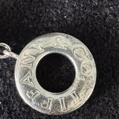 Large Tiffany & Co Sterling Silver Heart Tag Toggle Necklace (Monogramed)