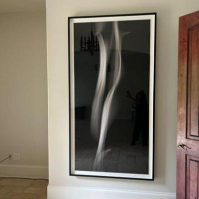Enormous 7 foot Glass Framed Original Abstract