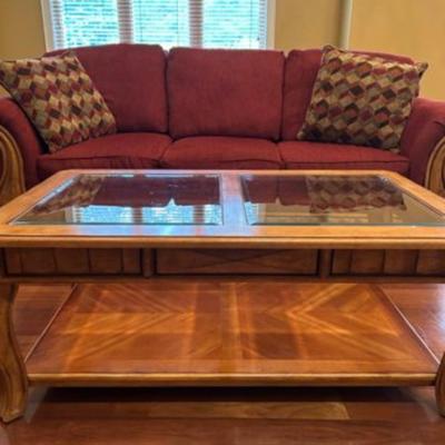 Wood and Glass Coffee table