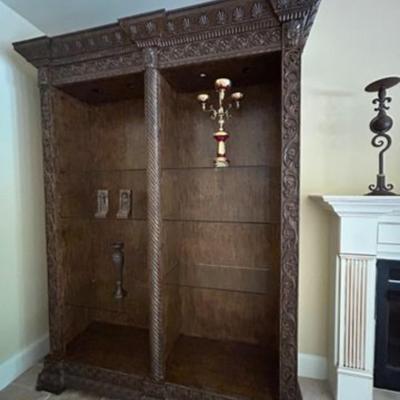PAIR Enormous Gorgeous Ornate Shelves/Display cases