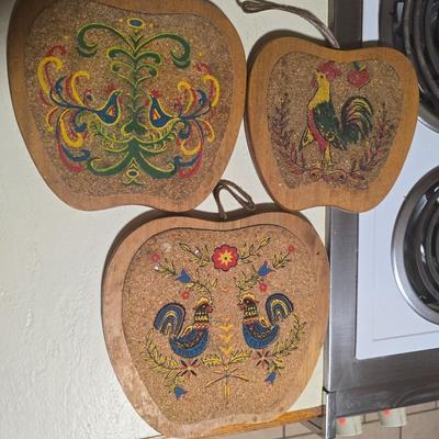 Chicken pot coasters