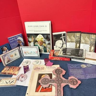 Lot 83 Pope, Mother Teresa and religious items