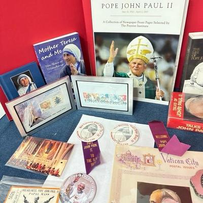 Lot 83 Pope, Mother Teresa and religious items