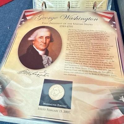 Lot 84 volume one and two the United States president’s coin collection postal commemorative Society