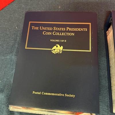 Lot 84 volume one and two the United States president’s coin collection postal commemorative Society