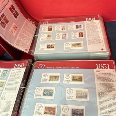 Lot 85 50 years of US commemorative stamps volume one and two