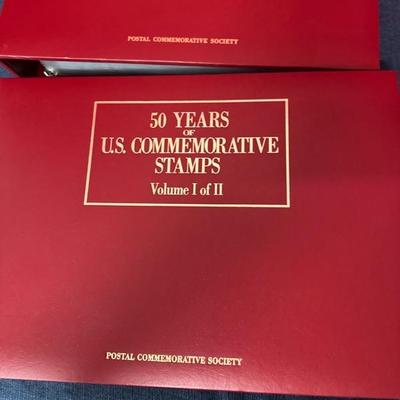 Lot 85 50 years of US commemorative stamps volume one and two