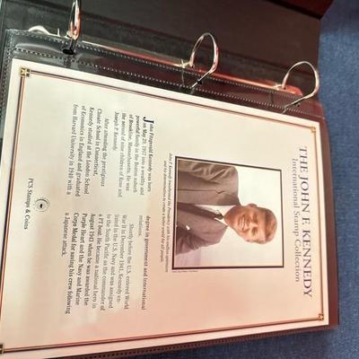 Light 87 the John F. Kennedy international stamp collection, PCS stamps and coins