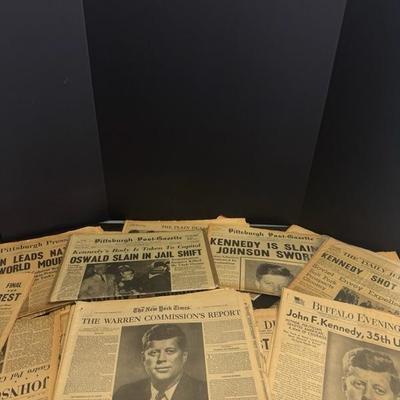 Lot 109 collection of newspapers