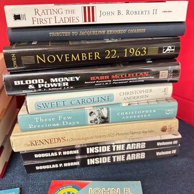 Lot 89 collection of Kennedy related books and media
