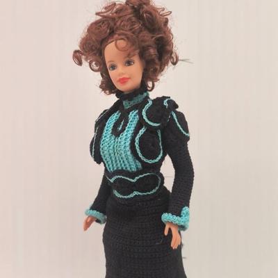 Handmade Crochet Turn of Century Doll made by Catherine Chant