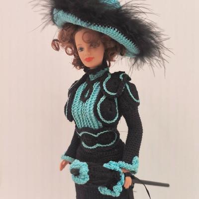 Handmade Crochet Turn of Century Doll made by Catherine Chant
