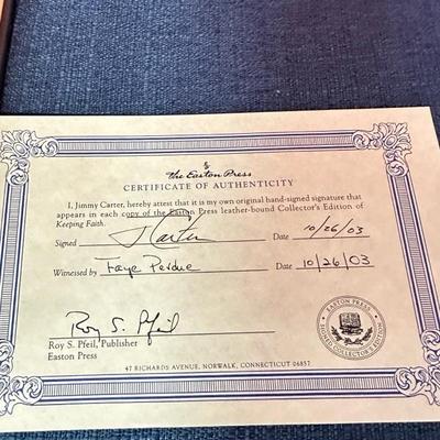 Lot 154 keeping the faith signed edition by Jimmy Carter