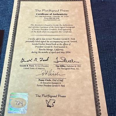 Lot 155 president John F. Kennedy assassination report signed by Gerald Ford