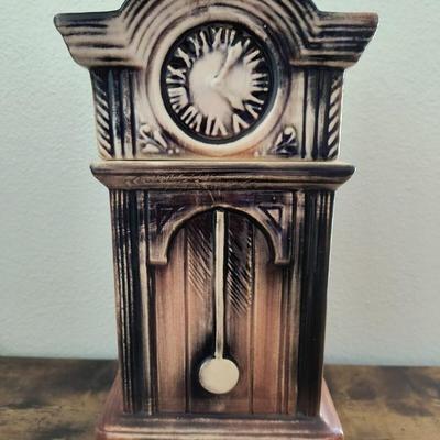 Grandfather clock ceramic cookie jar