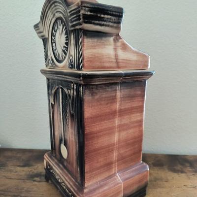 Grandfather clock ceramic cookie jar