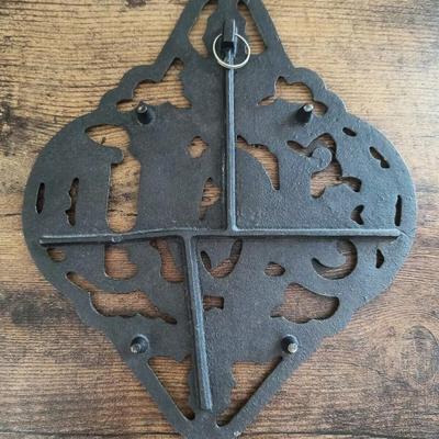 Cast iron "joy" decoration