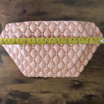 Pink peach porcelain wall pocket