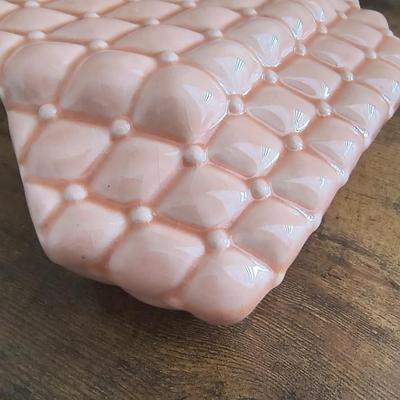 Pink peach porcelain wall pocket